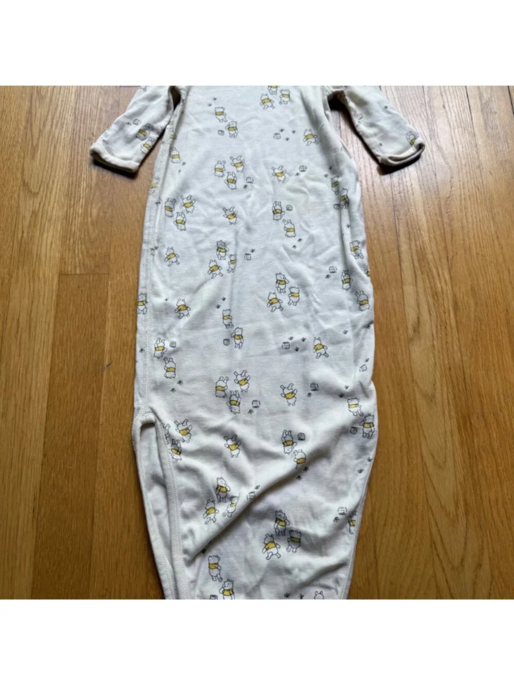 Hanna Andersson Disney Infant 0-3 Months Beige Supima Cotton Pooh Sleep Gown